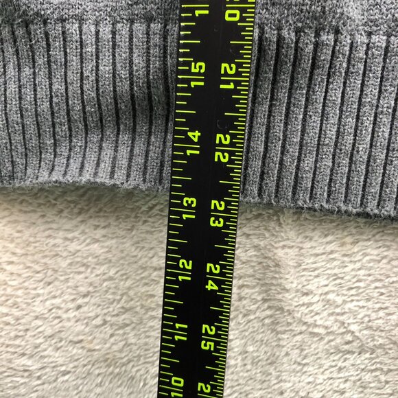 Polo Ralph Lauren Mens Sweater Medium Pullover Mock Neck Cotton Gray Knit Cozy - Picture 4 of 12